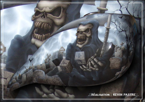 .::GRIM-REAPER-TRIKE 01 - fevrier, mars, avril 2010 - a&eacute;rographe peinture custom - sur trike REWACO::.