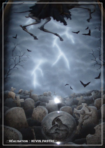 .::GRIM-REAPER-TRIKE 01 - fevrier, mars, avril 2010 - a&eacute;rographe peinture custom - sur trike REWACO::.