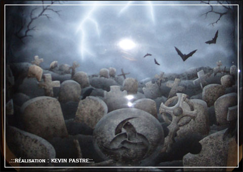 .::GRIM-REAPER-TRIKE 01 - photo de 2011 - a&eacute;rographe peinture custom - sur trike REWACO::.