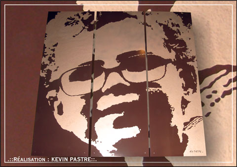 .::Portrait ALEXIS - d&eacute;cembre 2008 - peinture “&agrave; la bombe” sur MDF - triptyque 40 x120 cm::.